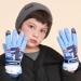 NANU Kids Ski Gloves - Waterproof Thermal Fleece Mittens for Boys Girls 6-10 Years - Pink Purple Blue Cartoon Design - Ideal for Ice Skating & Snow Activities - Buy Online on GoSupps.com
