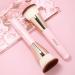 MSQ Flat Top Kabuki Foundation Brush - Premium Synthetic Bristles for Liquid, Cream, and Powder Makeup Application - Light Pink - Buy Online on GoSupps.com