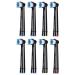 Toothbrush Replacement Heads - Pack of 8 Oral B & Braun Compatible Brush Heads Black 8 Count (pack of 1)