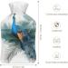 Blue Peacock Hot Water Bottle with Plush Cover - Hand Warmer for Adults & Children | 26.5x15.3cm - Shop Internationally! - Buy Online on GoSupps.com