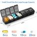 2 Pack Small Pill Organizer for Daily Vitamins - 7 Day AM/PM Pill Box - Travel-Friendly Weekly Medication Case in Black/White - Buy Online on GoSupps.com