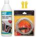 HG Drain Plug Unblocker Liquid Heavy Duty 1L 1x Ashley Wire Waste Clearer Unclogger Snake Tool 3m & 1x CHG Cleaning Gloves (M) - Sink Cleaner Hair Sludge Remover to Unblock Clogged Pipes