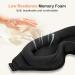 3D Memory Foam Sleep Mask - 100% Light Blocking Eye Mask with Adjustable Strap for Men & Women - Perfect Night Blindfold (Black - Buy Online on GoSupps.com