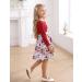 Puseky Toddler Girl 2-Piece Floral Dress & Ribbed Cardigan Set, 5-6 Years, Wine Red - Buy Online on GoSupps.com