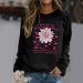 Womens Breast Cancer Awareness Long Sleeve Sweatshirt - Black, XX-Large - Buy Online on GoSupps.com