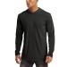 MAGCOMSEN Men's Hooded UPF 50+ Sun Protection T Shirts Long Sleeve Athletic Fishing Shirts Rash Guards Black X-Large