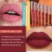 Matte Liquid Lipstick Set with Lip Plumper Gloss | Long Lasting, Waterproof, Moisturizing | High Pigmented Lip Stain Gift Set for Girls & Women - 9+1 Colors 01 - Buy Online on GoSupps.com