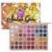 UCANBE 54 Colors Amber Gem Eyeshadow Palette, Highly Pigmented Nude Neutral Warm Brown Pink Matte Shimmer Glitter Powder Eye Shadow Blendable Long Lasting Makeup Pallet
