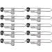 Hand Tools for Suspended Blankets - Rust-Free Stainless Steel Lever Grille Clamp Set (10 Pieces) for Renovation - Silver-Black Horizontal Hold - Buy Online on GoSupps.com