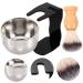 Fomiyes Men's Beard Care Set | Razor Foam Brush Shaving Brush & Bowl | Stainless Steel Shaving Essentials | International Shipping Available - Buy Online on GoSupps.com