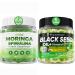 EnvyCure 2 Pack Moringa Spirulina Gummies Organic with 1 Pack Black Seed Oil Gummies