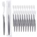 Toothbrush with Gray Handle Disposable Toothbrushes Individually Wrapped for Travel Hotel (100)