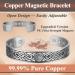 Vicmag Lymphatic Drainage Copper Bracelet for Men | 9X Ultra Strength Magnetic | 99.99% Pure Copper | Adjustable Size | Grey Celtic Knot 2 Design | Gift Box Included - Buy Online on GoSupps.com