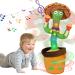 Dancing Cactus Singing Cactus Voice Recorder Baby Toys Talking Cactus Adjusting the Volume with 120 Songs Funny Children Education Toys Gifts and Home Decoration Style C(dance+sing+light+record+volume Control)