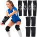 Hungdao Volleyball Knee Pads and Volleyball Arm Sleeves Soft Knee pads Hitting Forearm Sleeves Volleyball Gear with Protection Pad Thumb Hole for Girls Women Youth Teens Training 4