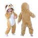 Doladola Baby Boys Girls Cartoon Animal Hooded Onesies Infant Pajamas Romper 12-18 Months Sloth