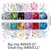 Myhose Round Sequins Nail Art Glitter | 3D Holographic Nail Seed Accessories | Multicolor Circle Flakes for DIY Decoration - Buy Online on GoSupps.com