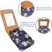 Travel Lipstick Organizer Case | Portable Makeup Bag with Mirror | Floral Sugar Skull Design - Buy Online on GoSupps.com