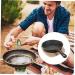 Frying Pan Japanese Frying Pot Outdoor Cooker Breakfast Griddle BBQ Grill Pan Iron Skillet Frying Pan Cooking Utensils Pan Camping Pots Mini Pan Japan (Color : 14cm Size : 24X15.5X3CM) 24X15.5X3CM 14cm - Buy Online on GoSupps.com