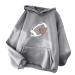 Yihaojia Hoodies for Women Football Graphic Design Sweatshirts Teen Girls Drawstring Hooded Aesthetic Pullover with Pocket Gray#36 Small