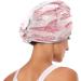 Pink Butterflies Dry Hair Cap Set | 2 Piece Quick Drying Towel & Button Headband | Super Absorbent & Soft - Buy Online on GoSupps.com