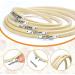 Cldamecy 5 Piece Bamboo Embroidery Hoop Set - 5-10 inch Round Adjustable Frames for Cross Stitch, Embroidery, and Art Craft - Buy Online on GoSupps.com