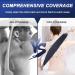 Double-Sided Exfoliating Back Scrubber with Handles - 38 Inches Body Washcloth for Deep Cleansing - Men & Women Skin Care Tool - Buy Online on GoSupps.com