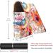 Travel Lipstick Organizer Case | Portable Makeup Bag with Mirror | Abstract Vintage Flowers & Birds - Shop Now - Buy Online on GoSupps.com