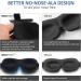 AMAZKER Invisible Alar Deep Orbit 3D Eye Mask - Ultra Lightweight & Comfortable Sleep Mask for Travel, Nap, Shift Work - Black & Blue - Buy Online on GoSupps.com