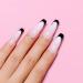 AIMEILI Valentine's Day Gel Nail Polish Set - French Tips White, Clear Nude Pink Glitter, Black Gel Color - Soak Off Nail Lacquer Color Set - 6pcs X 10ml - Kit Set 1 - Buy Online on GoSupps.com