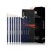 Eye makeup brush own show 11 pieces of essential eyeshadow brush set eyeshadow blending brush eyebrow brush eyeliner brush with curved tip (blue)