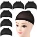 Fandamei 6 pieces wig caps hairline net wig set underground hood WIG caps nylon reverse network stretchable elastic breathable black hair network