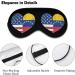 Venezuela USA Flag Heart Sleep Mask - Adjustable Strap for Light Blocking - Ideal for Travel, Nap - Men Women - Buy Online on GoSupps.com