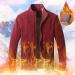 Shop Hanxiulin Fleece Plush Jacket for Men - Warm Hooded Coat in XXL Wine | Elegant Autumn & Winter Fashion - Buy Online on GoSupps.com
