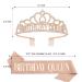 Chanaco Rose Gold Birthday Crown & Sash Set for Women | Birthday Queen Tiara & Sash | Happy Birthday Decorations - Buy Online on GoSupps.com