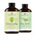 Handcraft Blends Outdoor Purification Set: Tea Tree and Citronella Essential Oils (2 x 4 Fl Oz) 100% Pure & Natural for Diffuser Aromatherapy and DIY Projects