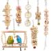Vegena bird toys 7 set birds wooden ladder toy with landing site bird cage Accessories for budgies papals gray parrot nymphensittiche finchen sittiche kakadus aras multi -colored (7stk))