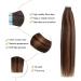 Yilite Tape Extensions Real Hair - 50cm T2/P2/6 | 20 Pieces | Invisible Silky Straight Skin Weft - Buy Online on GoSupps.com