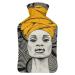 Turban Woman Hot Water Bottle With Cover Plush Bed Bottle Hand Warmer For Adults And Children 26.5X15.3cm