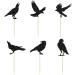 24Pcs Black Crow Cupcake Toppers Glitter Raven Halloween Cupcake Picks for Horror Crow Halloween Theme Birthday Party Cake Decorations Supplies - Buy Online on GoSupps.com