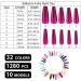 1280 pcs Extra Long Ballerina Coffin False Nails - Solid Color Full Cover Fake Nails for DIY Nail Art - Lovely Colors for Salon Women & Girls - Buy Online on GoSupps.com