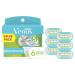 Gillette Venus Extra Smooth Womens Razor Blade Refills, 6 Count, Designed for a Close, Smooth Shave, light blue 6 Refills