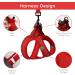 Bella & Pal Dog Harness for Small Dogs - Air Mesh Reflective Breathable | Includes Leash & Step-in Dishes - Perfect Fit (40-45cm) - Red - Buy Online on GoSupps.com