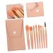 POPETPOP Travel Makeup Brush Set - Professional Wooden Handle Cosmetics Tools for Face & Eyeshadow - Miss Pink Beauty Supplies - Buy Online on GoSupps.com