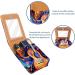 Leather Lipstick Case Organizer with Mirror | Mini Lip Gloss Holder Bag - Abstract Art Music Notes Guitar Design - Buy Online on GoSupps.com