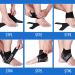 Ankle Stabilizer Brace for Men & Women - Breathable Adjustable Compression Support Wrap for Ankle Pain Relief Injury Recovery - Black/Grey - Buy Online on GoSupps.com