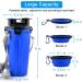 Moacc 800ml 2-in-1 Portable Water Bottle & Dog Bowl - Foldable Perfect for Camping Hiking & Training - Blue - Buy Online on GoSupps.com