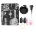1 Set Hair Coloring Tools Diy Hair Dye Tool Hairdressing Cape Hair Dying Bowl Hair Cutting Apron Salon Dye Brush Hair Dye Shawl Black Outfit Perm Dyeing Plastic Brush Comb