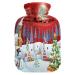 Christmas tree snowman heat bottle with cover heat bottles for pain relief water heating cushions feet and bed warmers for heat and cold therapy 1l