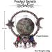 JOVIVI Dragon Blood Jasper Crystal Ball with Bronze Star Moon Stand - Healing Gemstone for Wicca, Feng Shui & Meditation - Buy Online on GoSupps.com